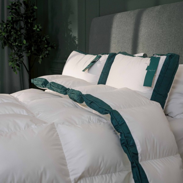Фото - Набір ковдра полуторна + подушка MirSon № 10008 Imperial Satin Luxe всесезонна 140x205 Гусячий пух + 50x70 (2200010810486)